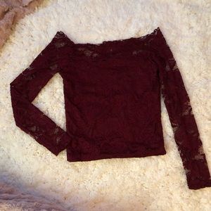 Ambiance off the shoulder crop top